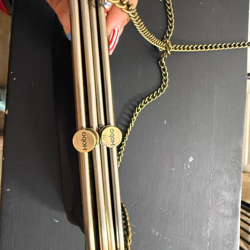 HOBO Metallic Gold Crossbody Bag